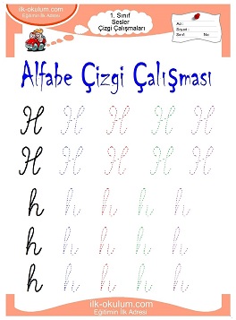 Çocuklar İçin Sesler Çizgi Çalışmaları Çalışma Sayfaları 